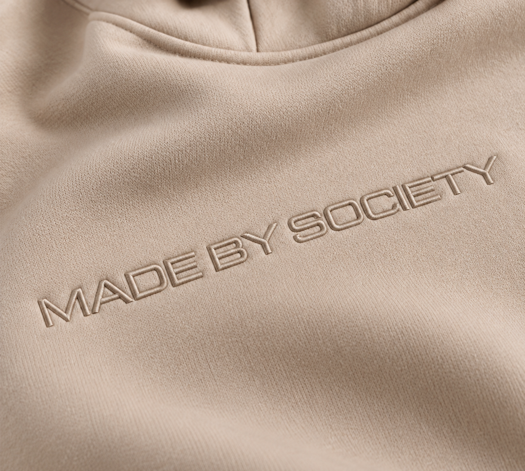 Beige Hoodie & Brown Sweatpants Set